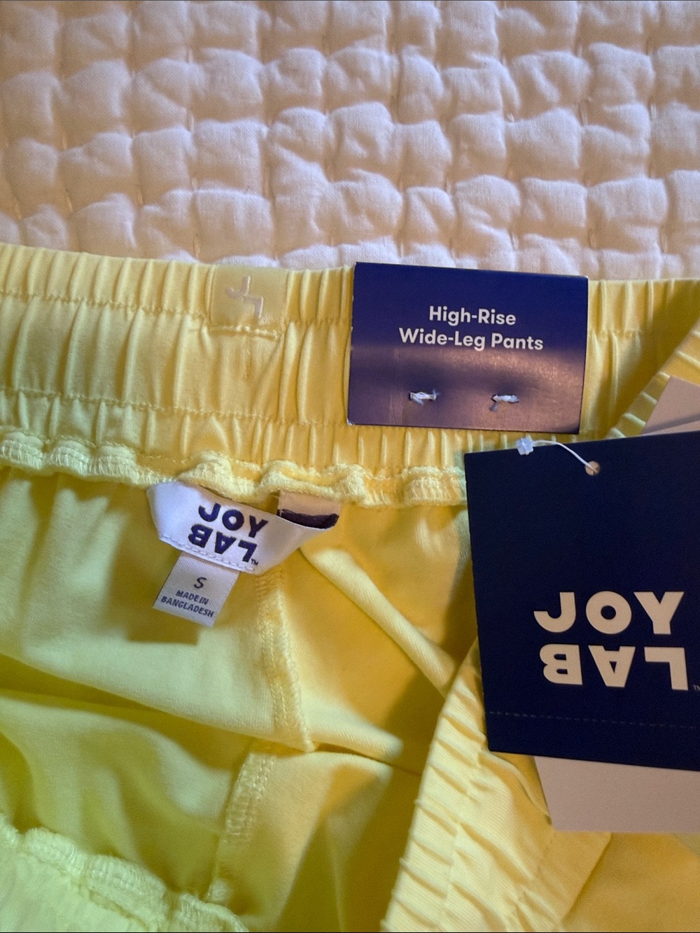 JoyLab Light Yellow women’s Wide-Leg Pull-On Sweatpants - Picture 2 of 2